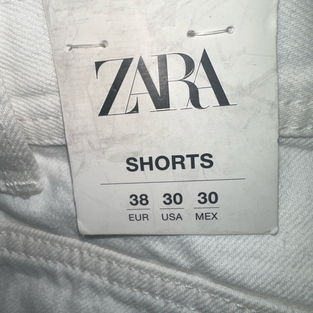 New men’s white denim standards Zara jean shirts size 30 - Picture 6 of 6